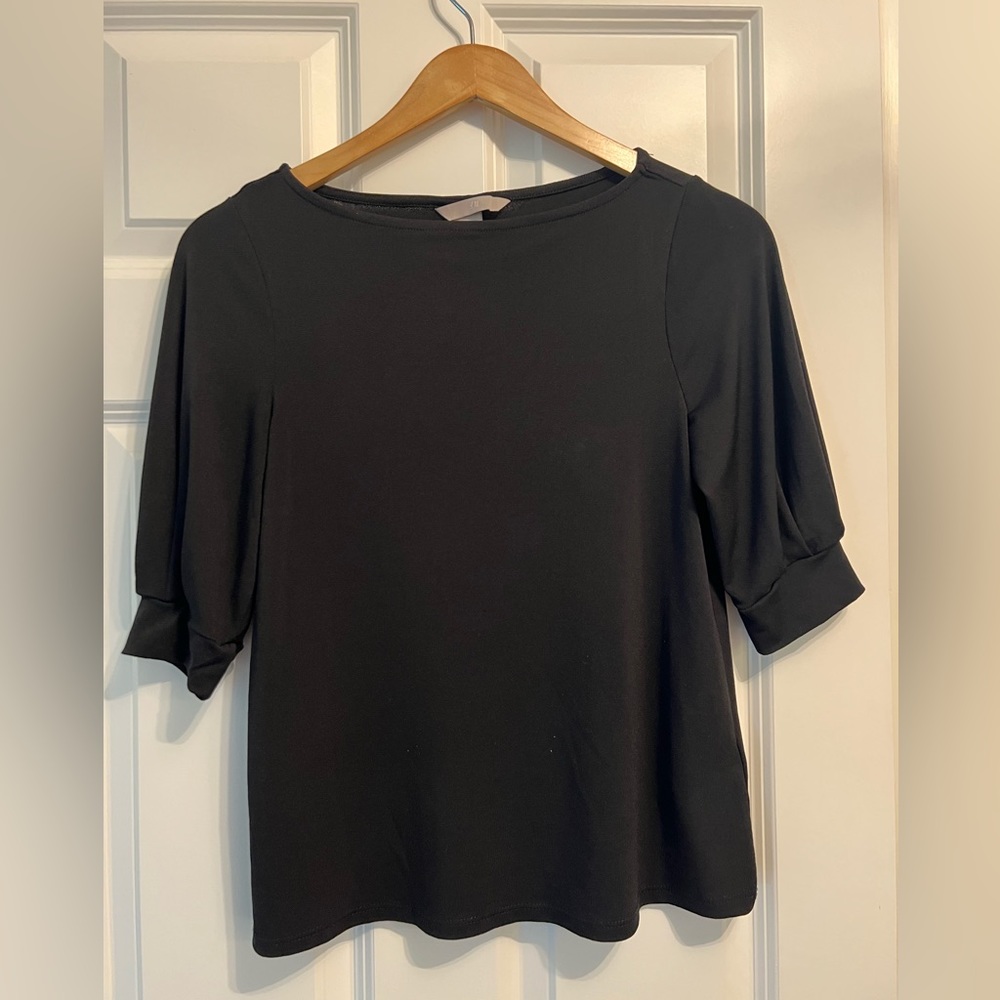 Black boatneck top (XS)
